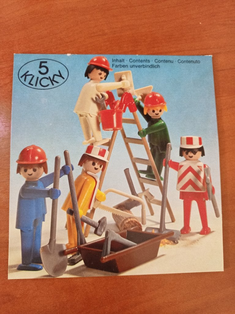 Playmobil 3201 bouwvakkers - vintage, Ophalen, Gebruikt, Complete set