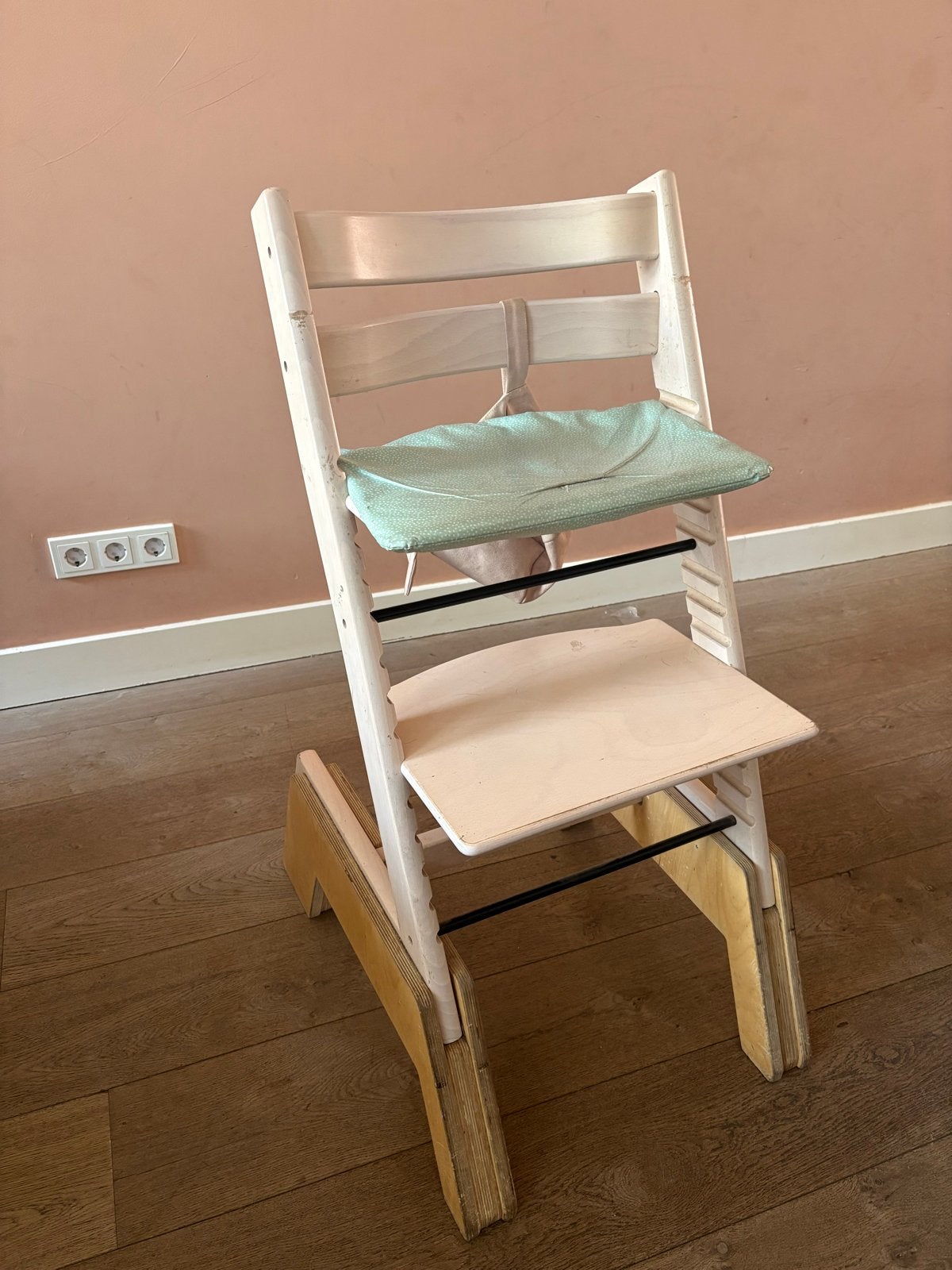 Stokke Trip Trap Meegroeistoel met verhoging, Ophalen, Gebruikt, Meegroeistoel, Aanschuifbaar
