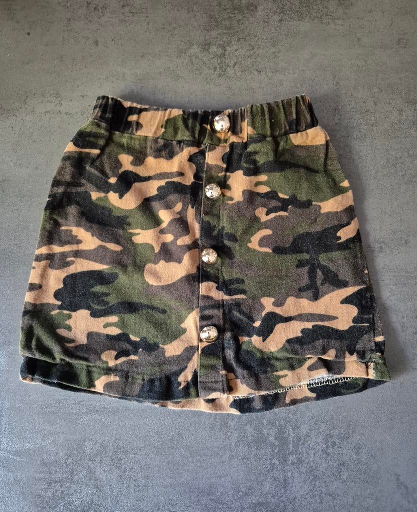 Rok rokje leger army khaki groen beige 122 128, Kinderen en Baby's, Kinderkleding | Maat 122, Ophalen of Verzenden, Zo goed als nieuw