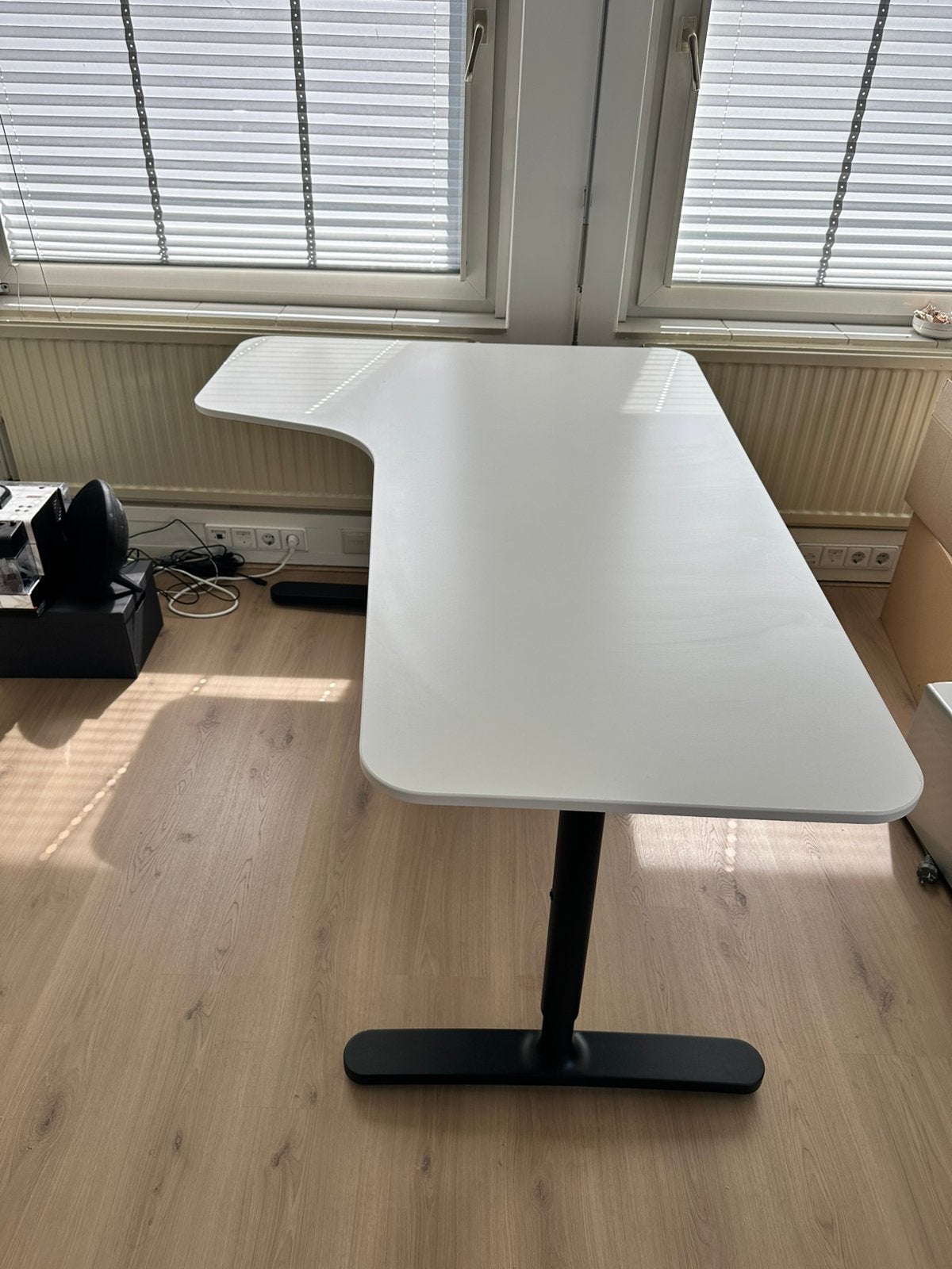 Bureau, Huis en Inrichting, Bureaus, Ophalen, 160 cm, Hoekbureau, In hoogte verstelbaar