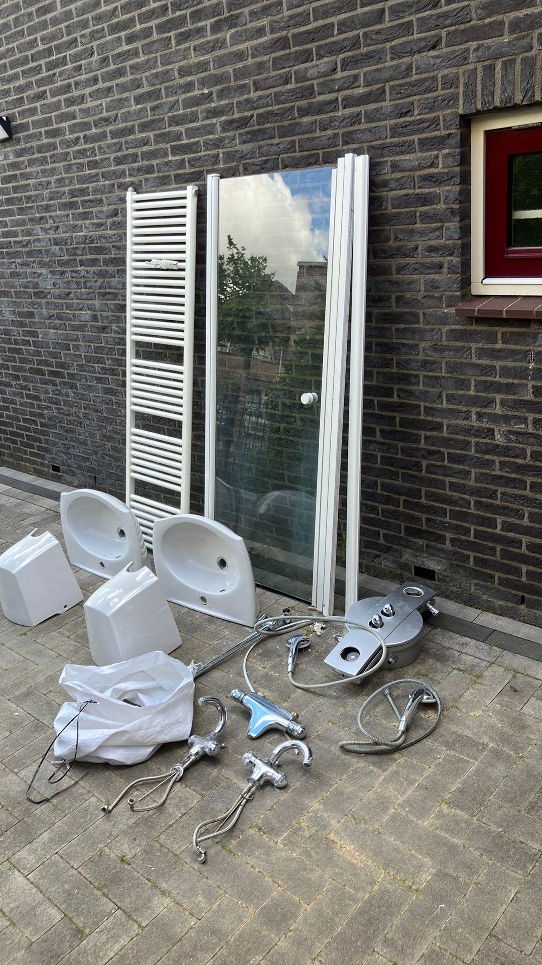 Badkamer grohe kranen bad wasbak sphinx douche douche scherm, Doe-het-zelf en Verbouw, Sanitair, Ophalen of Verzenden, Douche