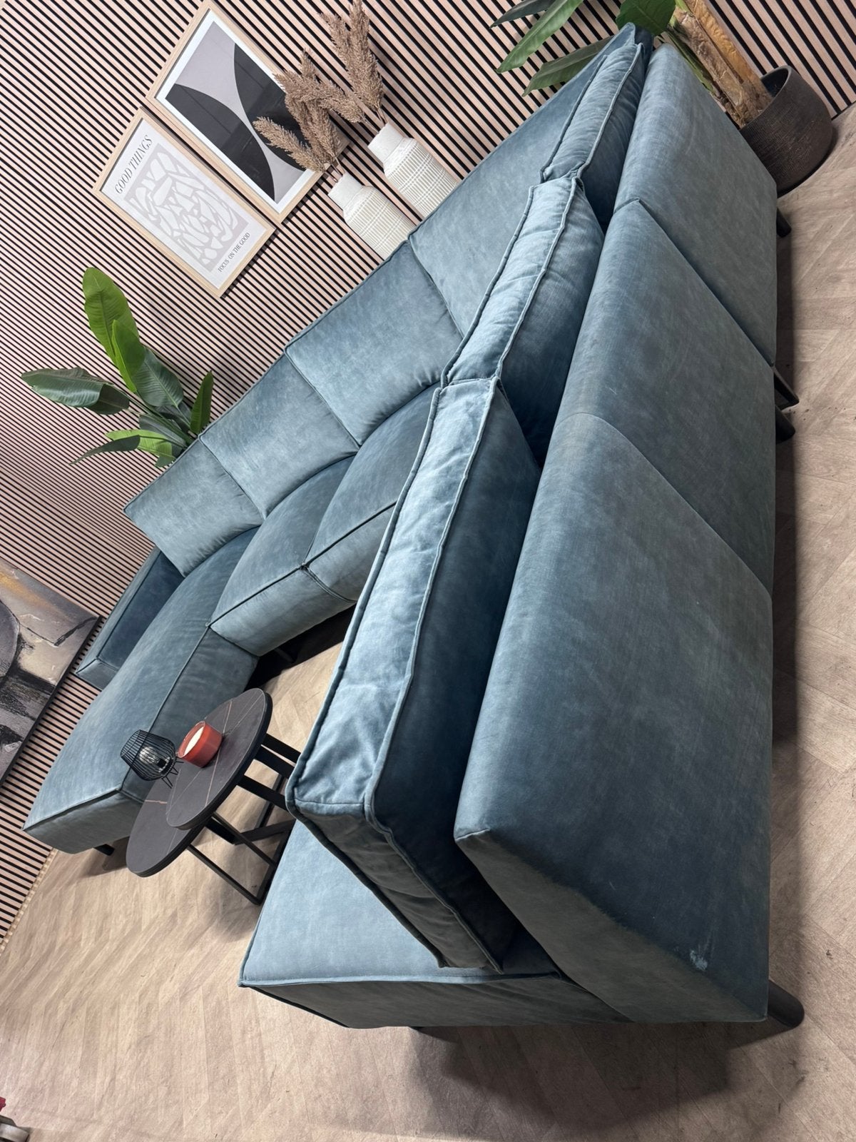 ZGAN Luxe Velvet Velours U-Bank / Hoekbank - Blauw - 390cm, Huis en Inrichting, -, -, Luxe Velvet velours u bank hoekbank blauw petrol  modern chiq