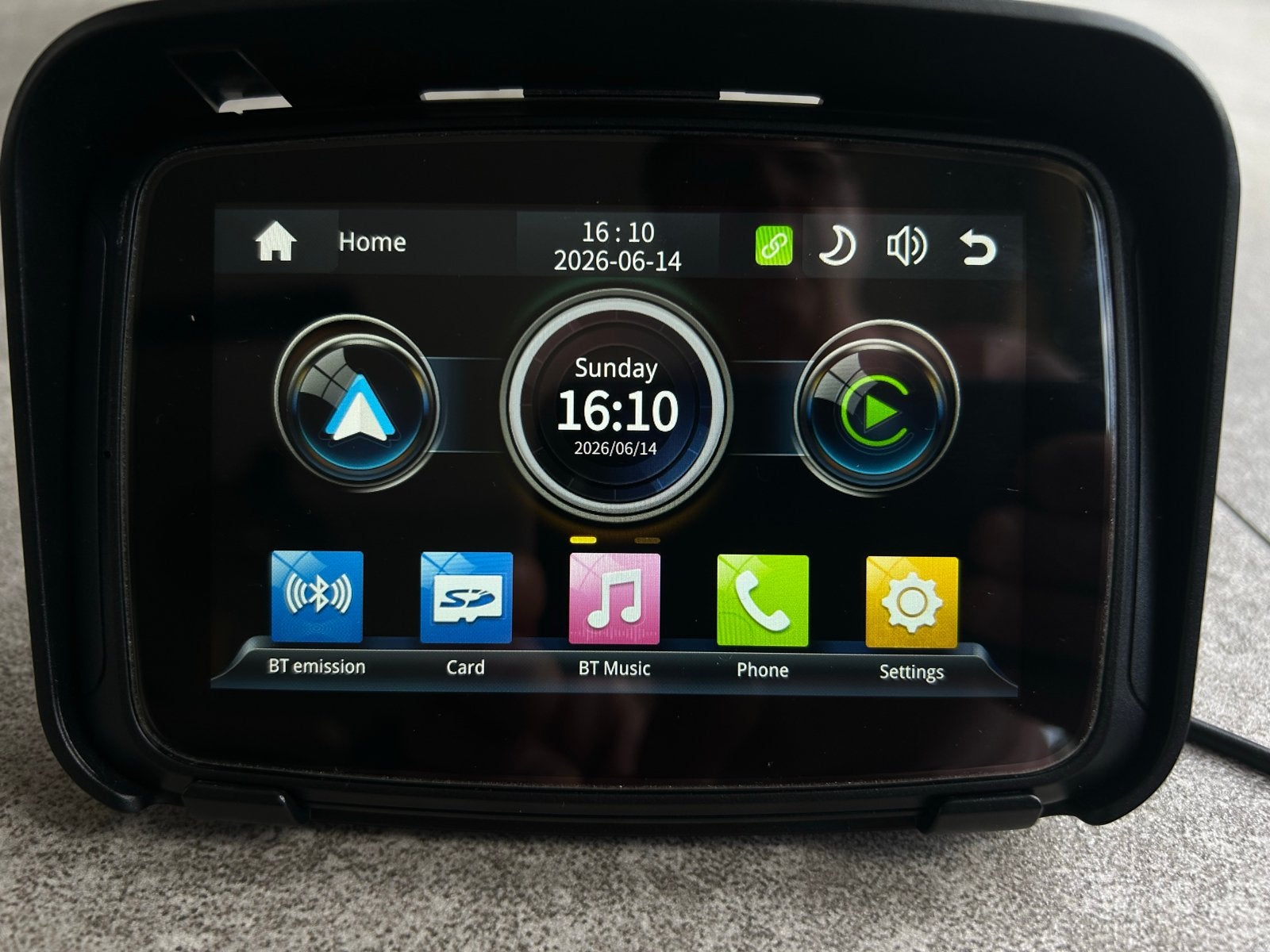 BergGPS 5-inch Motornavigatie BG-M500 Carplay/Android, Motoren, Ophalen of Verzenden, Zo goed als nieuw