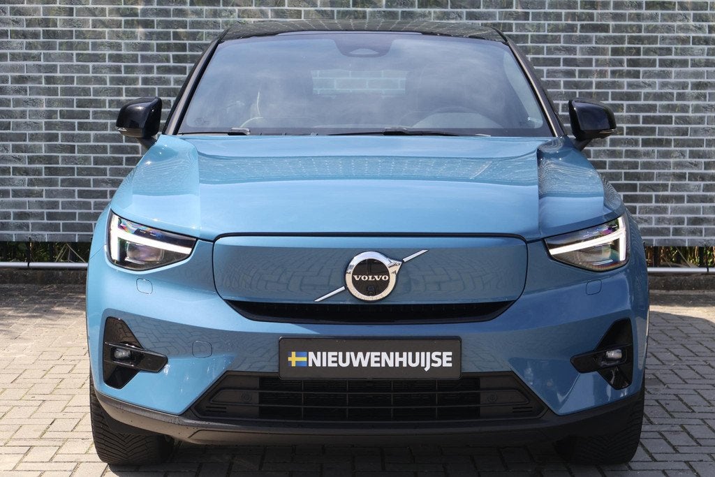 Volvo C40 Recharge Twin AWD 78 kWh Intro Edition | Warmtepom, Auto's, Volvo, 12 maanden, 444 km, Blauw, Leder en Stof