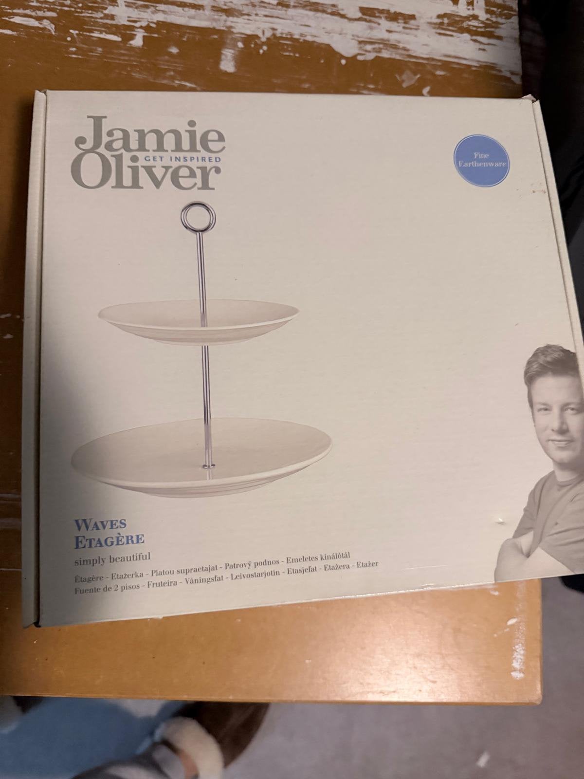 Jamie oliver etagères 2 stuks nieuw in doos, Ophalen of Verzenden, Nieuw, Etagère, Glas