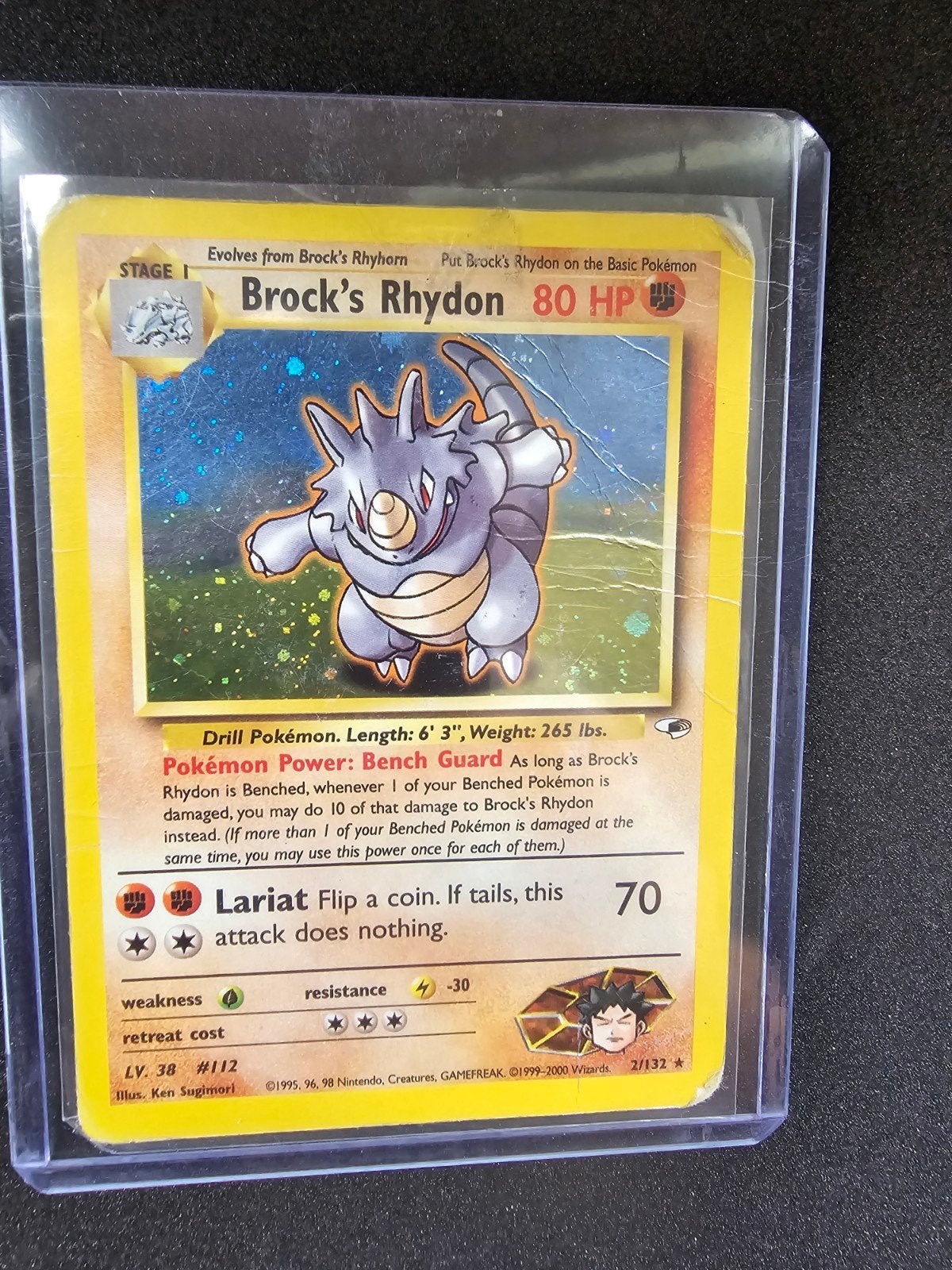 Brock's Rhydon (Foil, 1999-2000 Wizards), Ophalen of Verzenden, Gebruikt, Losse kaart, Foil