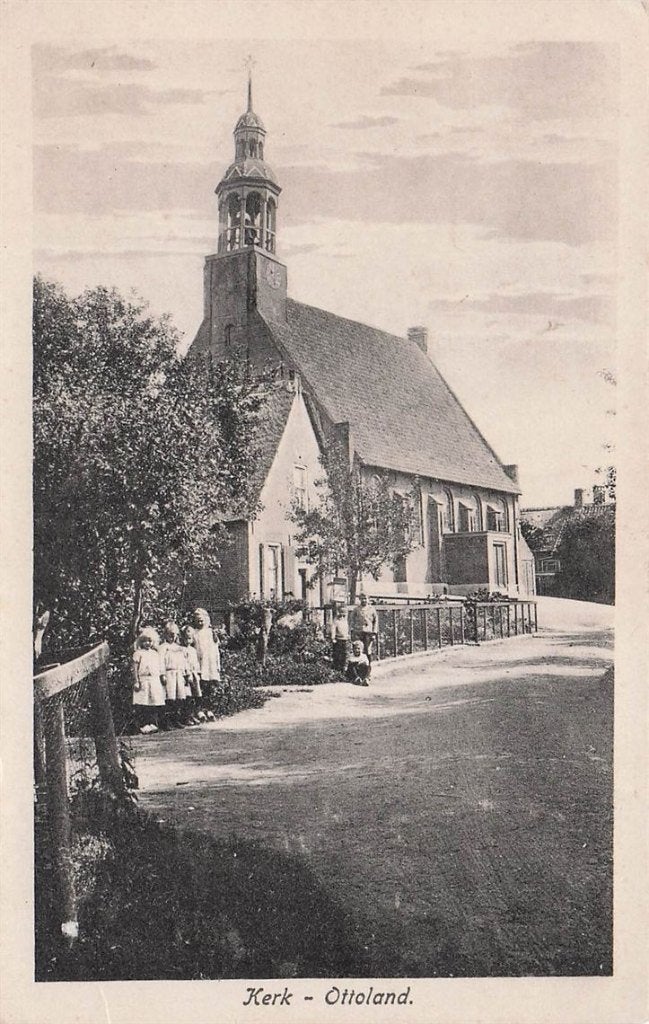 702-131-011 Kerk Ottoland, Verzamelen, Ansichtkaarten | Nederland, Verzenden, Voor 1920, Zuid-Holland