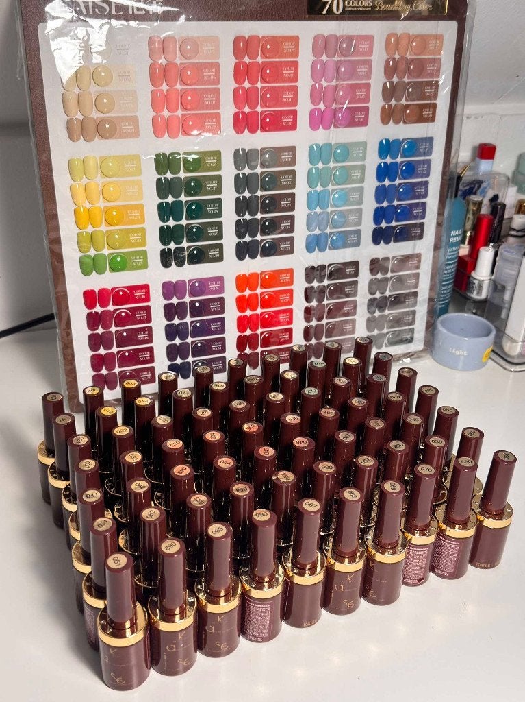 KAISE Nagelgel 70 kleuren set, Ophalen of Verzenden, Zo goed als nieuw, Overige kleuren, Handen en Nagels
