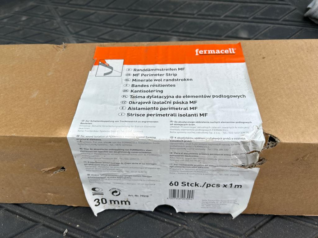 Fermacell Minerale Wol Kantstroken 30 mm - 34 stuks, Doe-het-zelf en Verbouw, Isolatie en Afdichting, Minder dan 4 cm, Nieuw, Steenwol