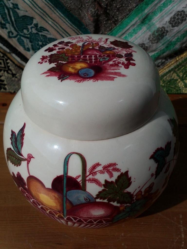 Mooie oude Mason's fruit basket gemberpot uit Engeland 13 cm, Ophalen of Verzenden