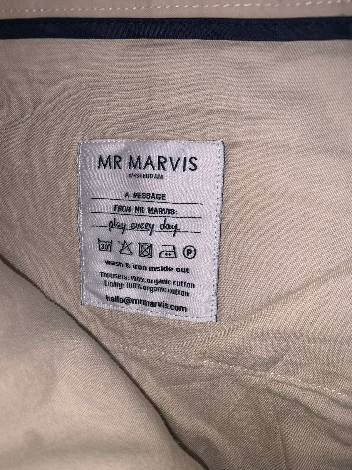 Mr Marvis beige  broek maat 36/30 nieuw staat, Kleding | Heren, Ophalen of Verzenden, Zo goed als nieuw, Overige kleuren, W36 - W38 (confectie 52/54)