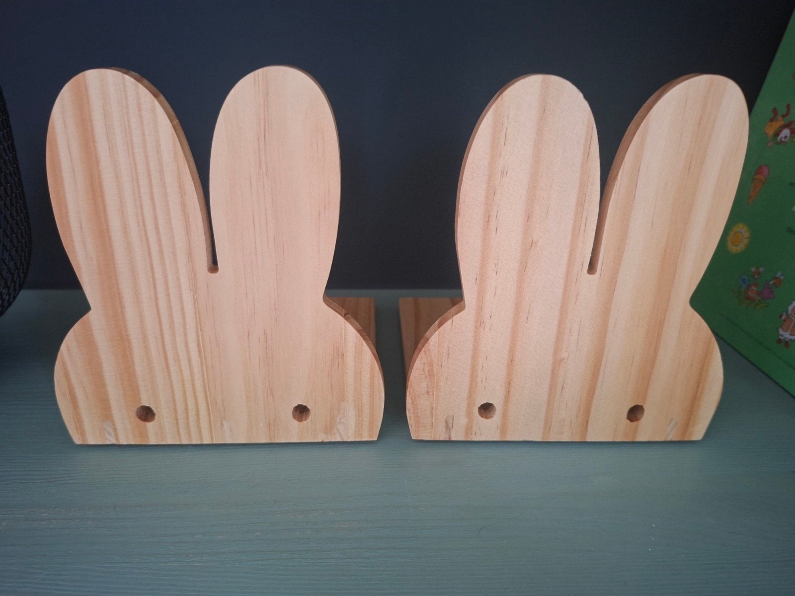 Houten boekensteunen nijntje, Ophalen, Hout, Bruin, Landelijk