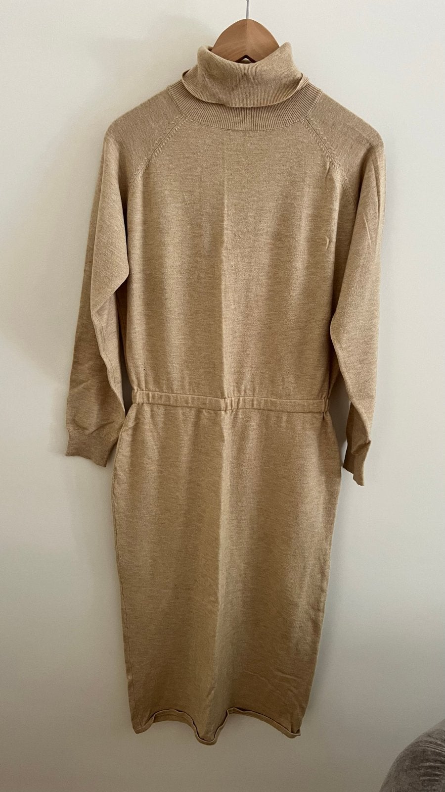 Lascana coltrui jurk beige/camel - taille kan hoger, Kleding | Dames, Jurken, Ophalen, Zo goed als nieuw, Beige, Knielengte