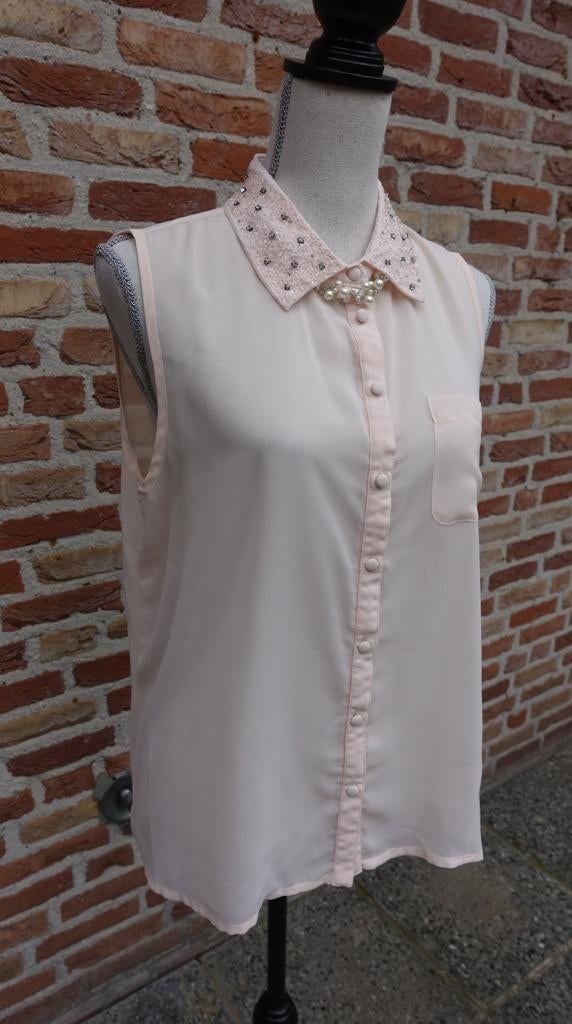 licht roze blouse - Atmosphere - met zirkoniasteentjes nl 42, Atmosphere, Maat 42/44 (L), Ophalen of Verzenden, Zo goed als nieuw