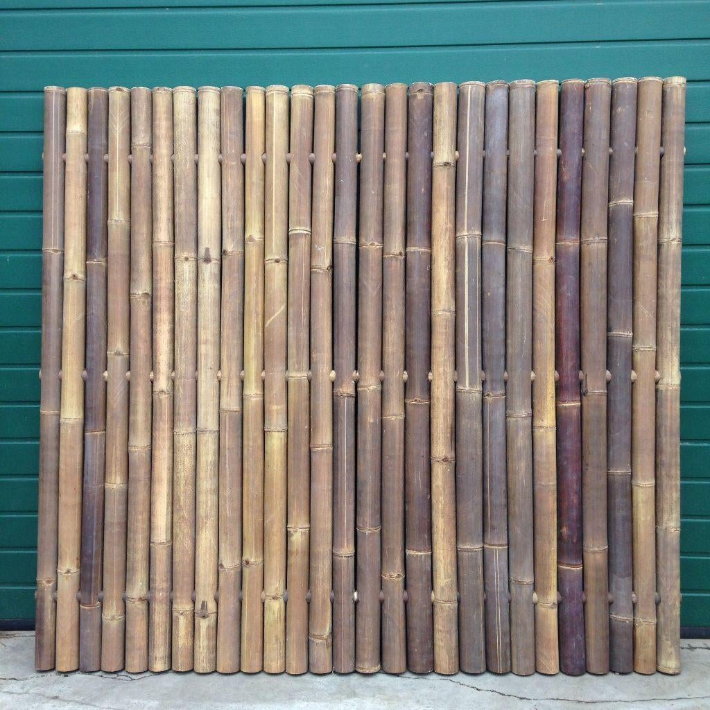 Restpartij bamboe schuttingen / panelen, licht & donker, Tuin en Terras, Schuttingen, Zo goed als nieuw, Hout, 1 tot 2 meter, 6 meter of meer