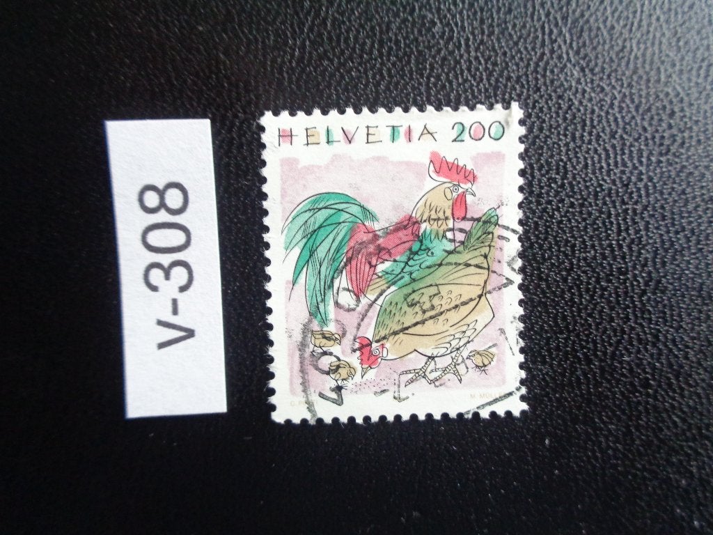 zwitserland - haan en hen 1994 (v-308), Postzegels en Munten, Ophalen of Verzenden, Gestempeld