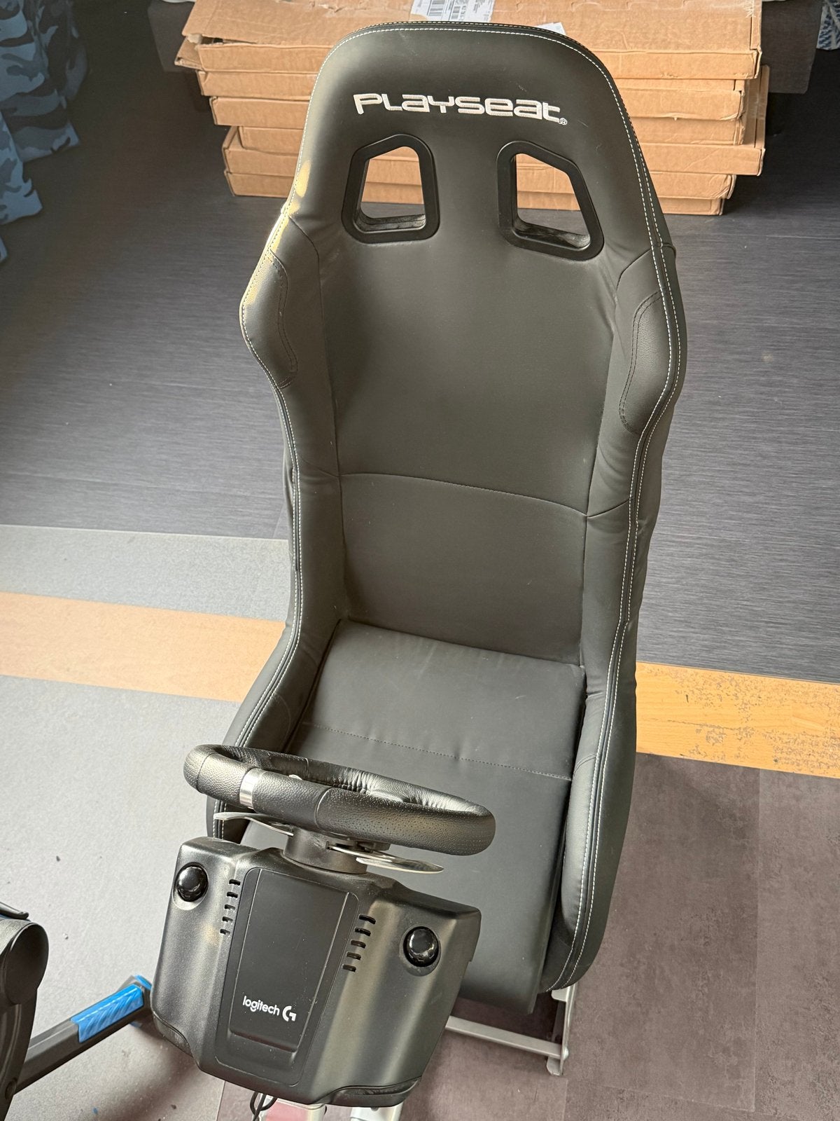 Playseat met Logitech G920 racestuur en pedalen, Spelcomputers en Games, Ophalen of Verzenden, Gebruikt