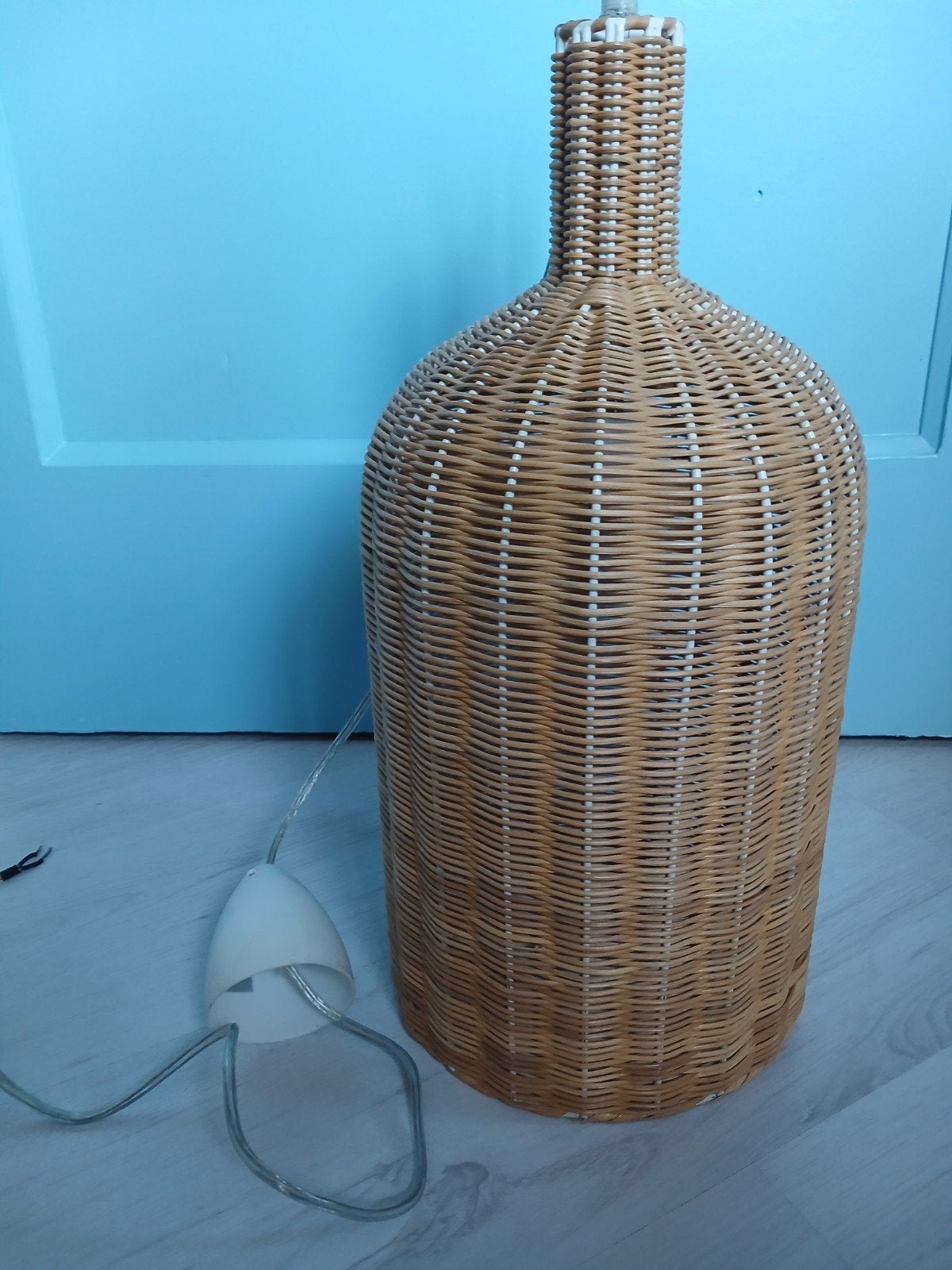 Rieten lampenkap, Ophalen of Verzenden, Zo goed als nieuw, Natuurlijk materiaal, Beige