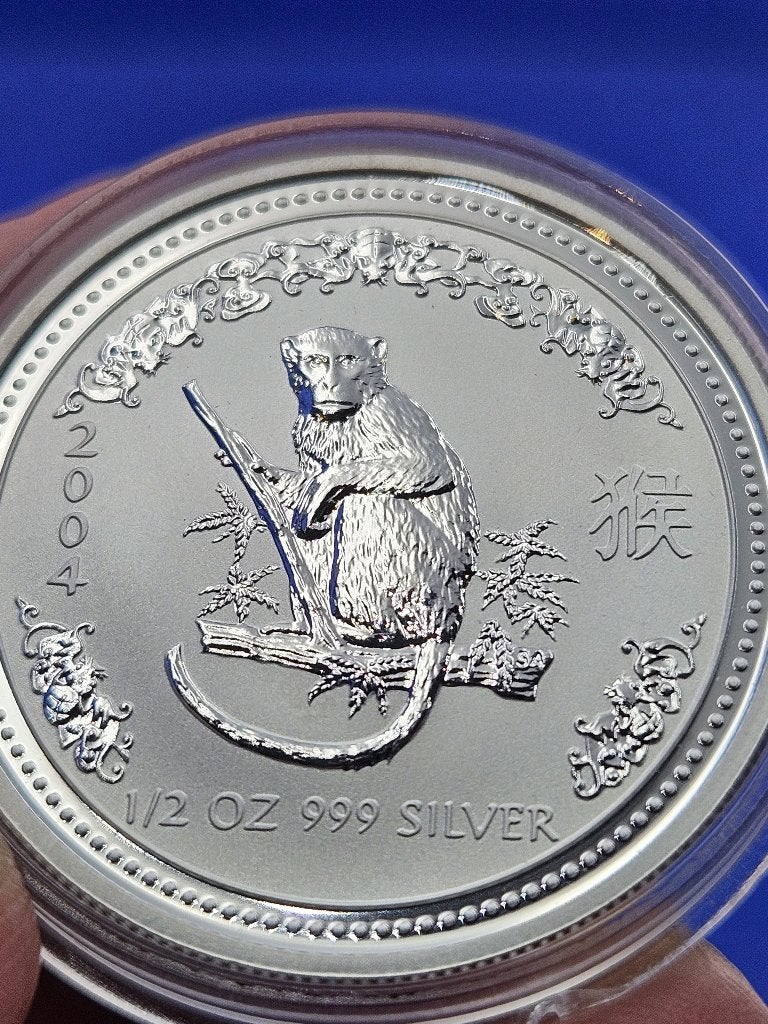 (9211) AUSTRALIA  LUNAR I  MONKEY  0,5 OUNCE, Ophalen of Verzenden, Losse munt, Zilver