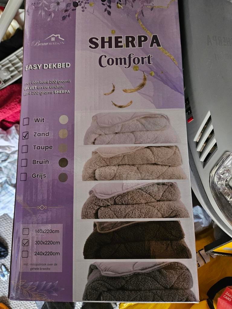Sherpa Comfort Easy Dekbed - Zand, 200x220cm, Ophalen of Verzenden