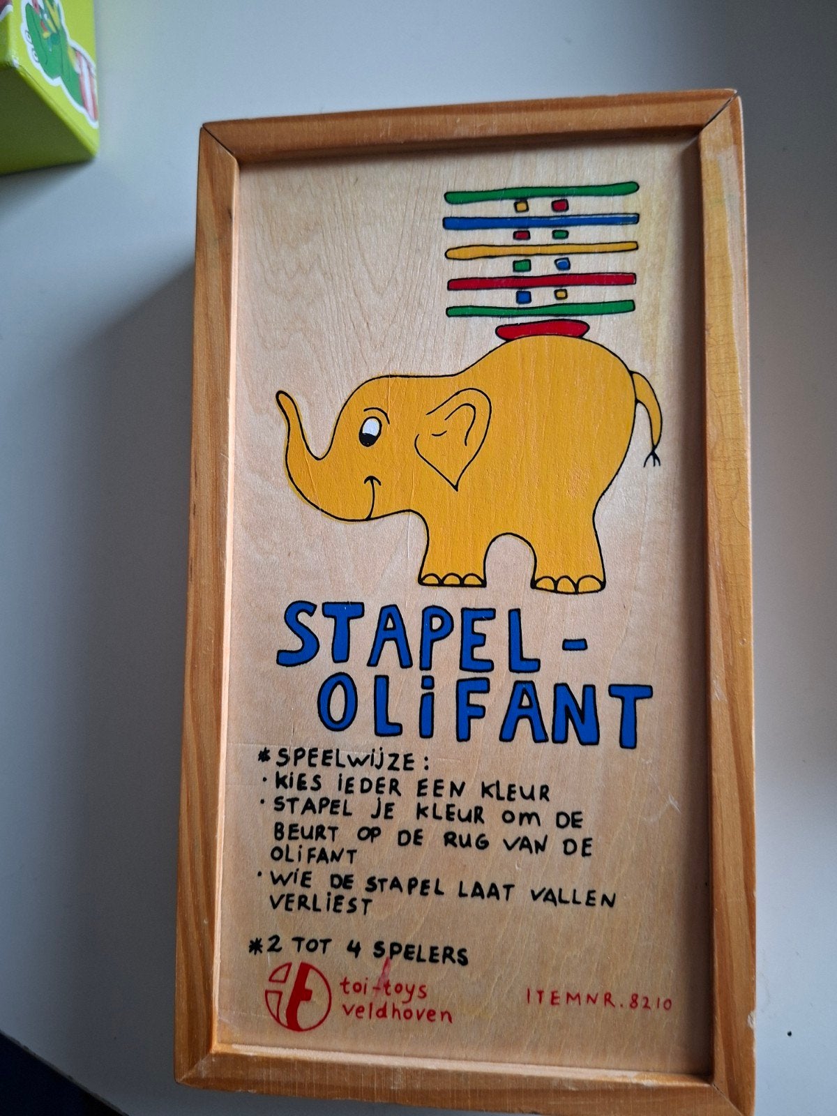 Houten Stapelolifant met magnetische stokjes, Ophalen of Verzenden
