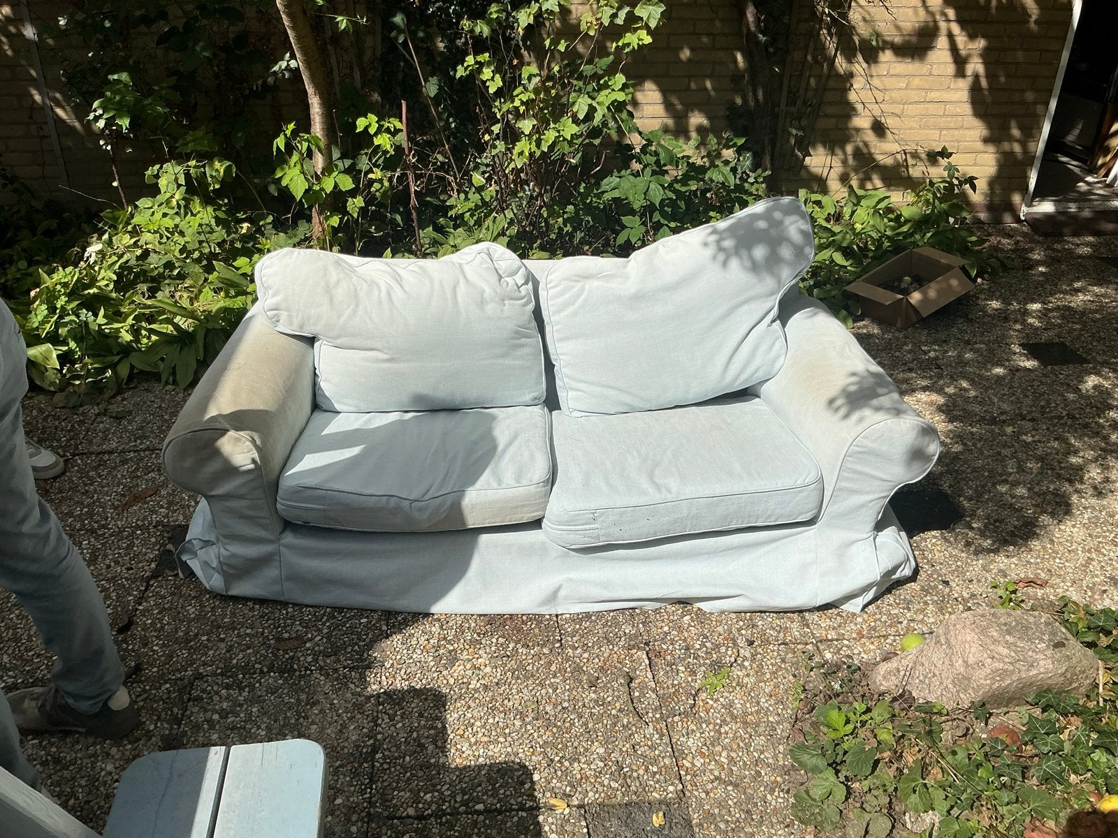 Ikea Tweepersoonsbank met poten, Ophalen, Gebruikt, 150 tot 200 cm, Tweepersoons