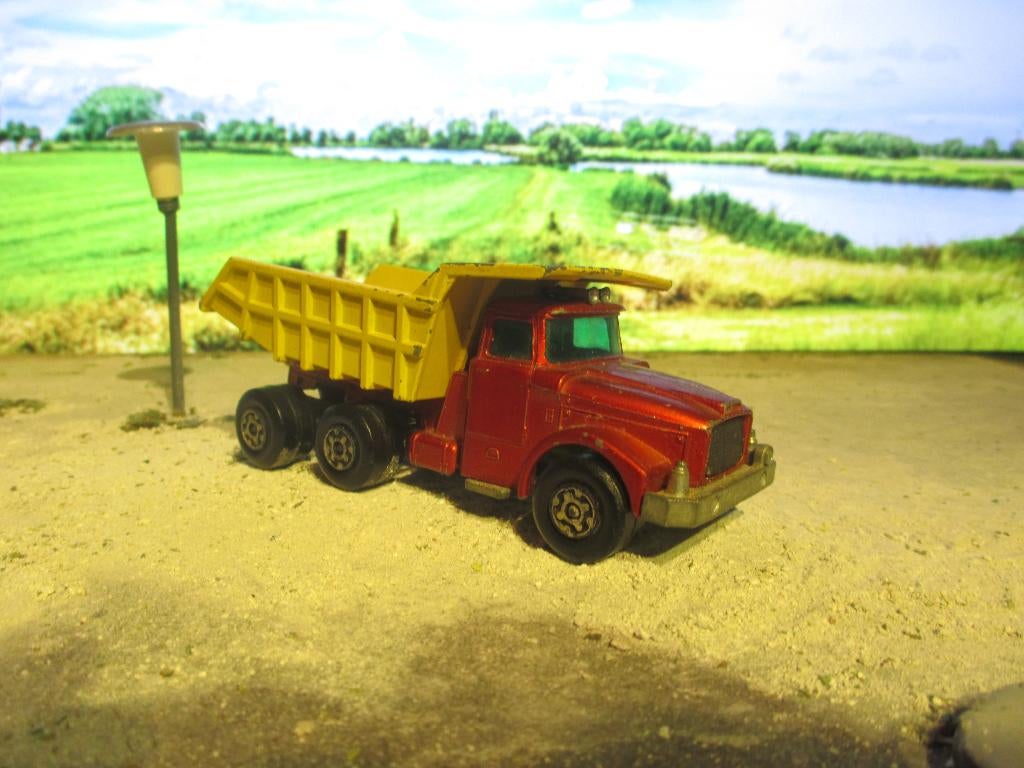 1/69 Scammell Contractor Kipper Matchbox SuperKings K-19, Ophalen of Verzenden, Gebruikt, Auto