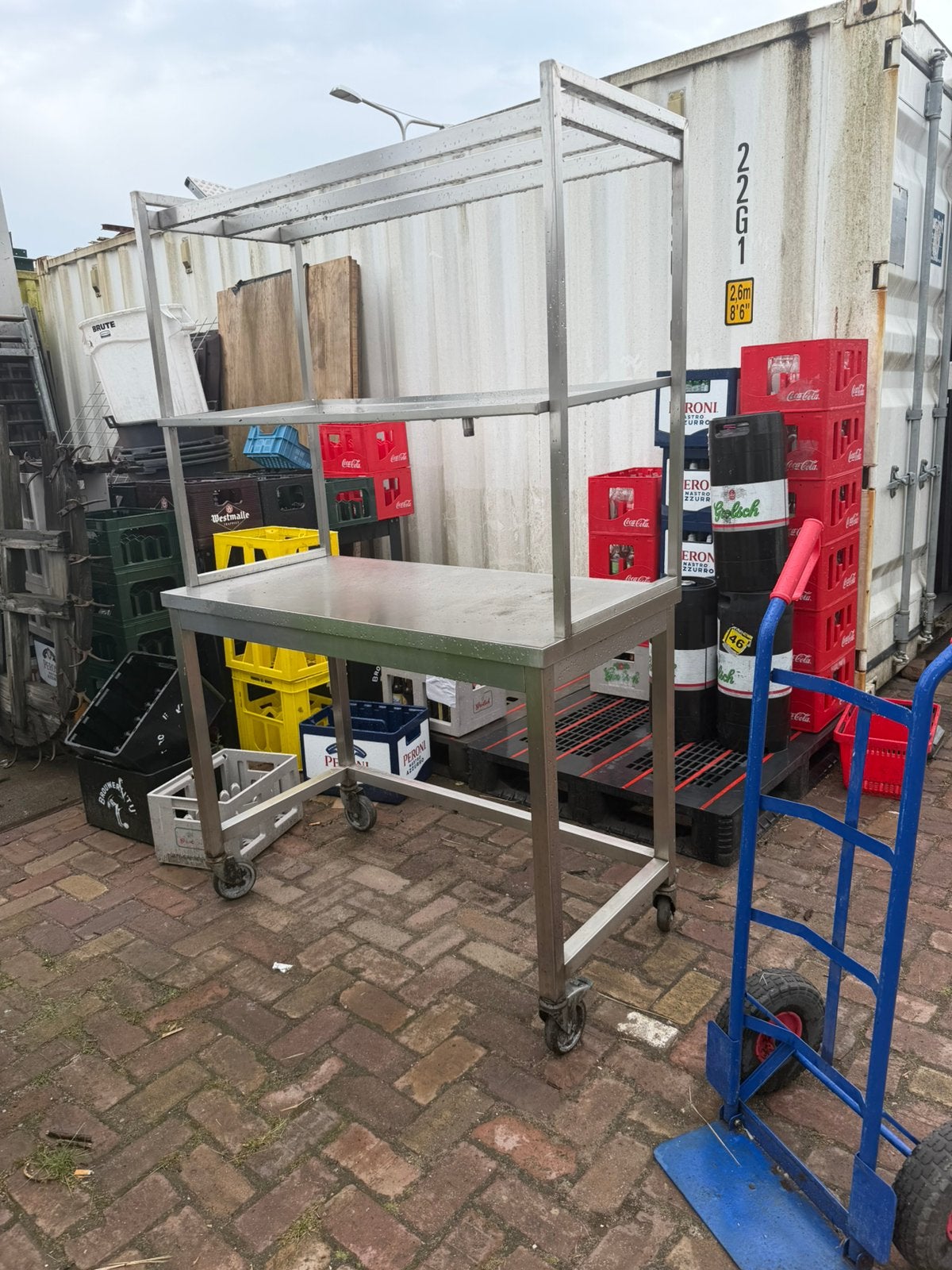 Horeca stelling 180 hoog 120 breed 58 diep, Ophalen