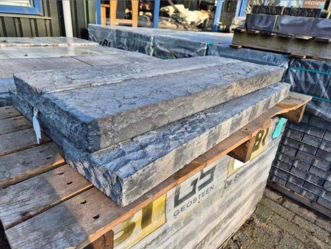 5 staptegel courtstone boordsteen vijverrand 6x20x100, Ophalen, Nieuw, Overige typen