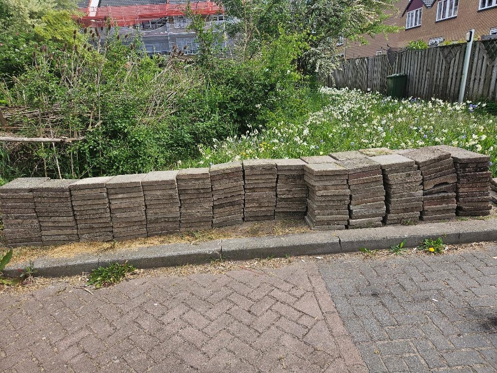 Betontegels 30x30, Ophalen, Gebruikt, Beton, Terrastegels