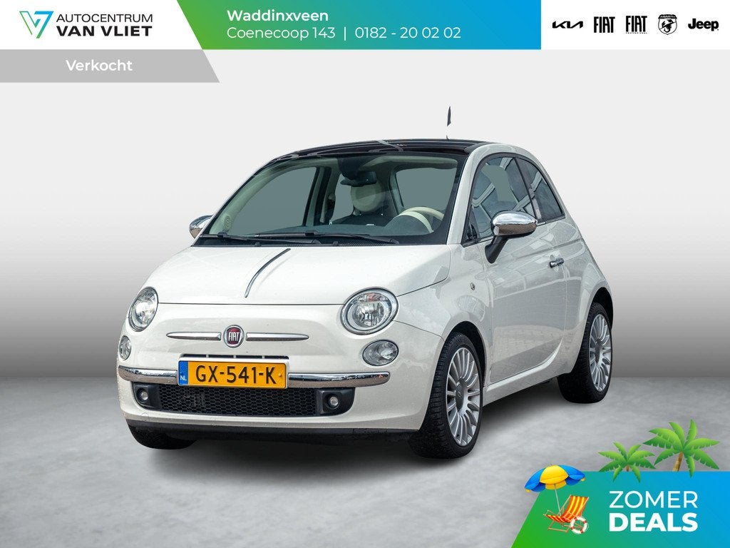 Fiat 500 TwinAir Turbo Rivièra Maison | Clima | Leder | Chr, Voorwielaandrijving, Parkeersensor, Gebruikt, Met garantie (alle)