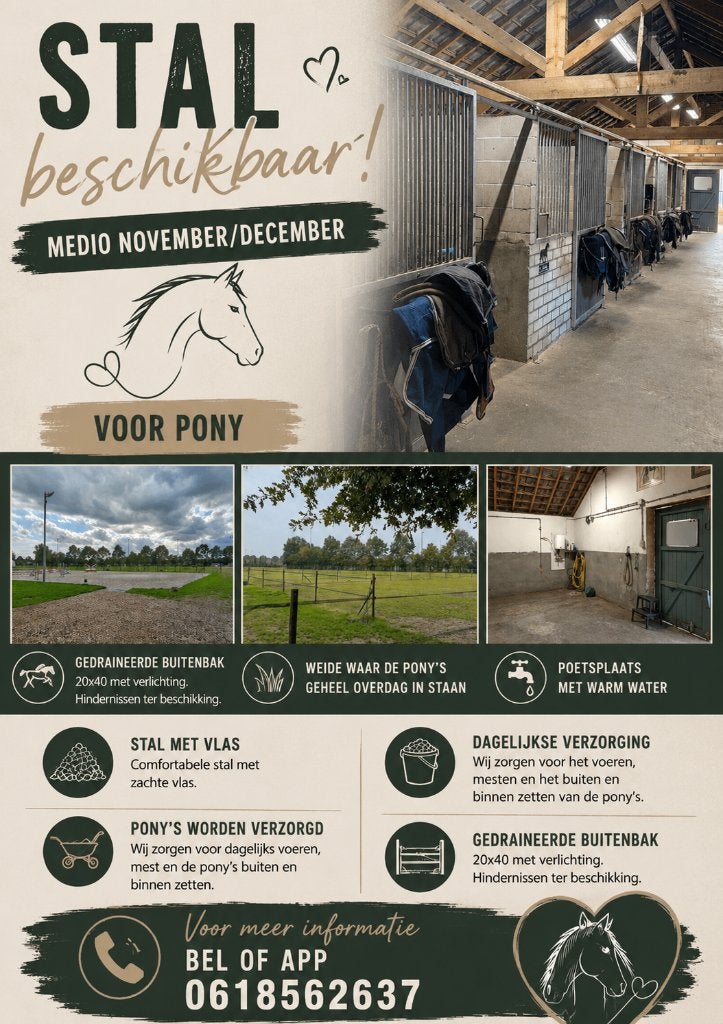 Stalling pony (of doorrijden a/b/c pony), Stalling