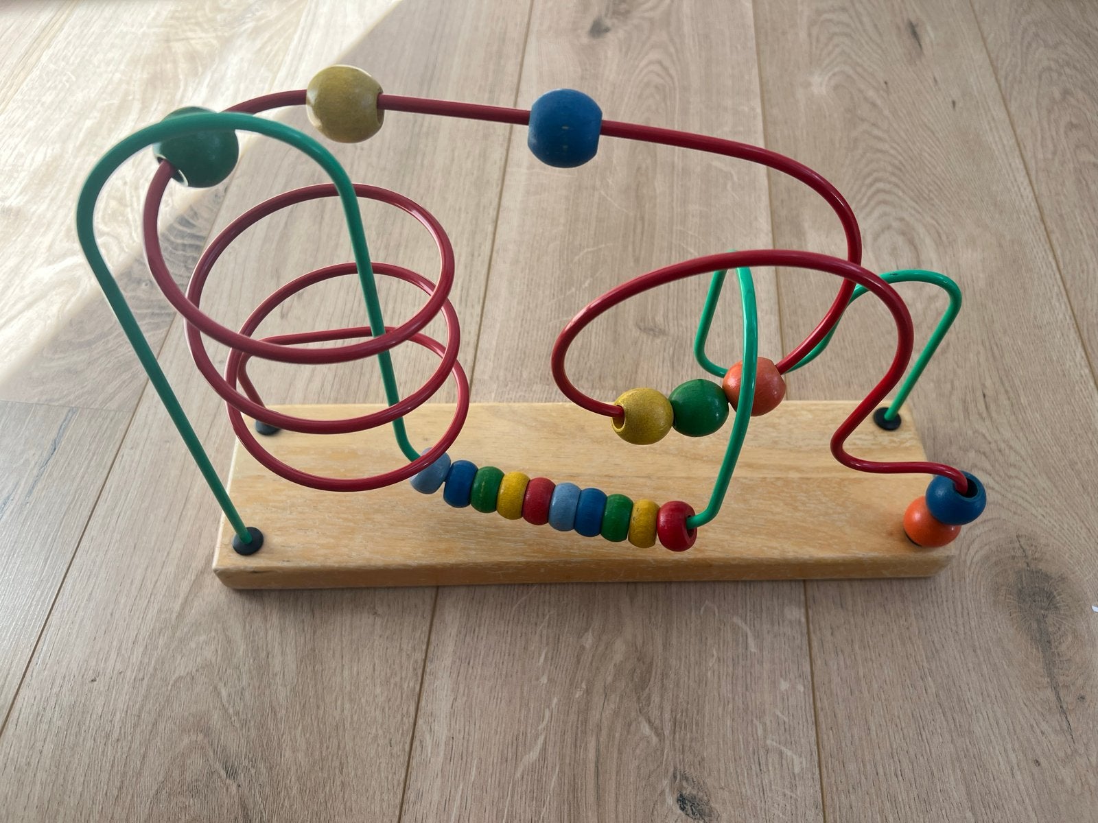 Houten kralenframe / kralenspiraal voor baby's, Ophalen of Verzenden, Gebruikt, Overige typen