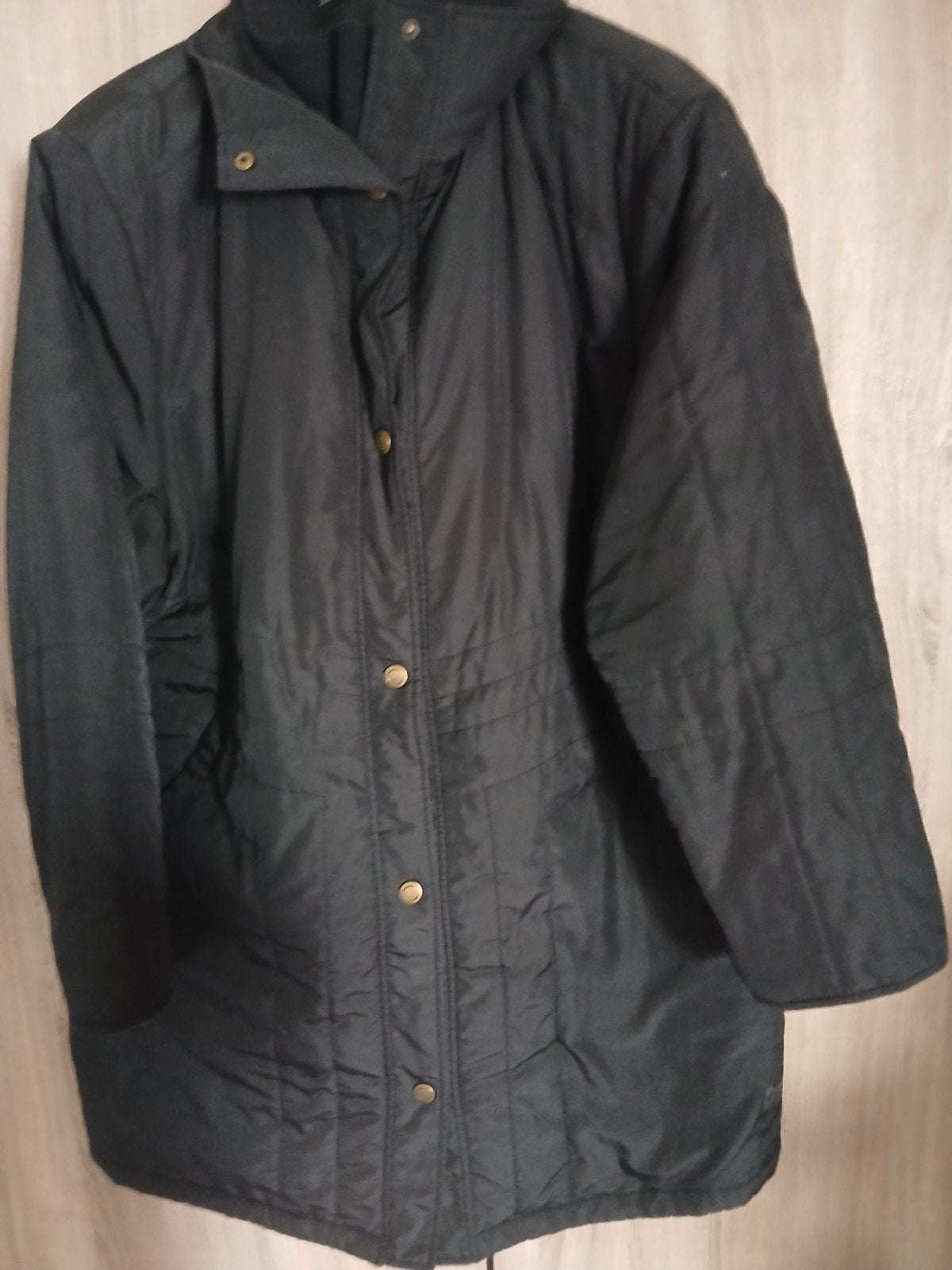 lange zwarte damesjas, Zwart, Maat 46/48 (XL) of groter, Ophalen of Verzenden, Gedragen