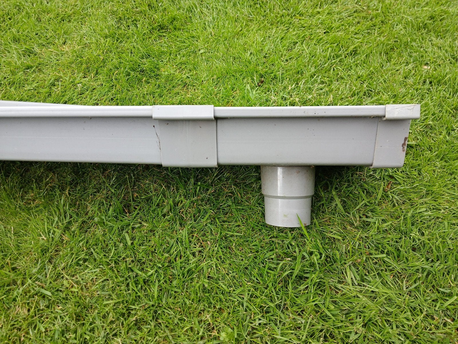 Bakgoot 18cm met afvoer en verlengstuk, Ophalen, Afvoer, Pvc, Minder dan 2 meter