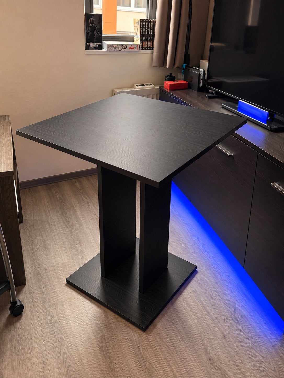 MONACO NOIR | Luxe Design Eettafel – 65x65x78 cm, Ophalen, Overige materialen, Gebruikt, 100 tot 150 cm