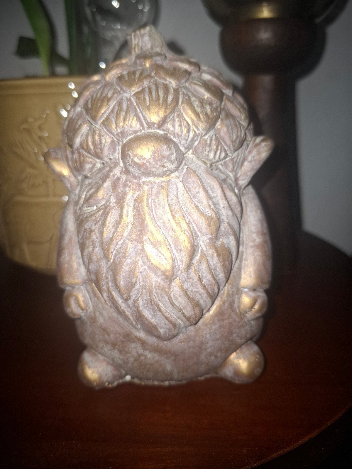 Goud / bronskleurige stenen Gnoom kabouter Paulus, Ophalen of Verzenden