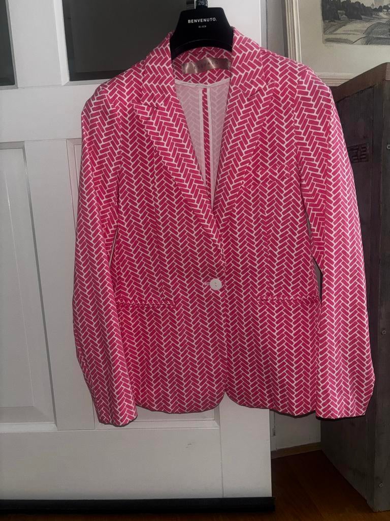 Esqualo Jasje Maat 38 - Frisse Roze Kleur, Elastische Stof, Maat 38/40 (M), Ophalen of Verzenden, Jasje, Roze