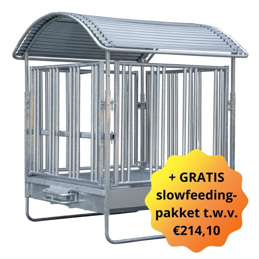 slowfeeder hooiruif voor paarden | 12 voerplaatsen