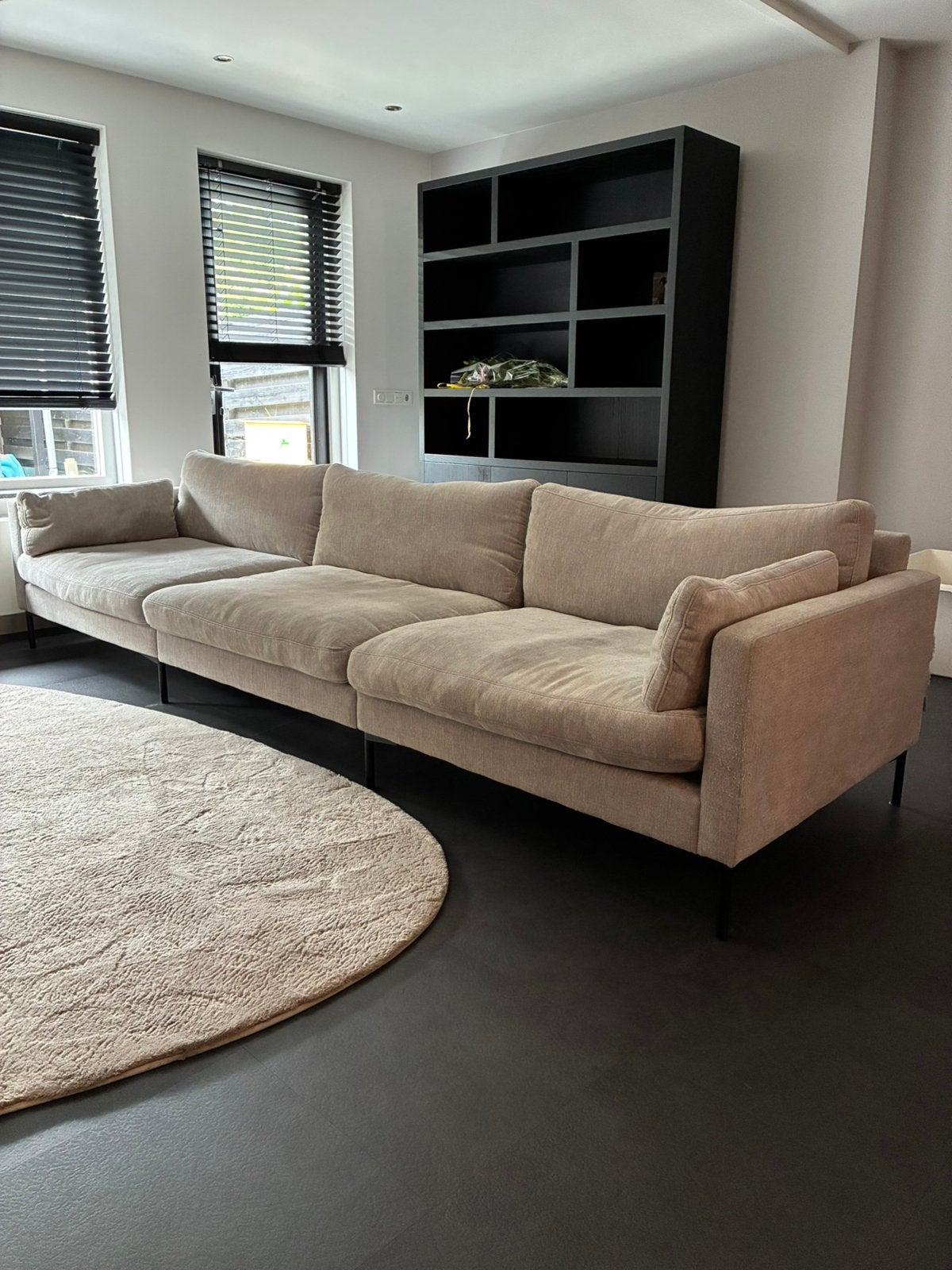Zuiver summer 4,5 zitsbank latte, Ophalen, Gebruikt, Stof, Modern