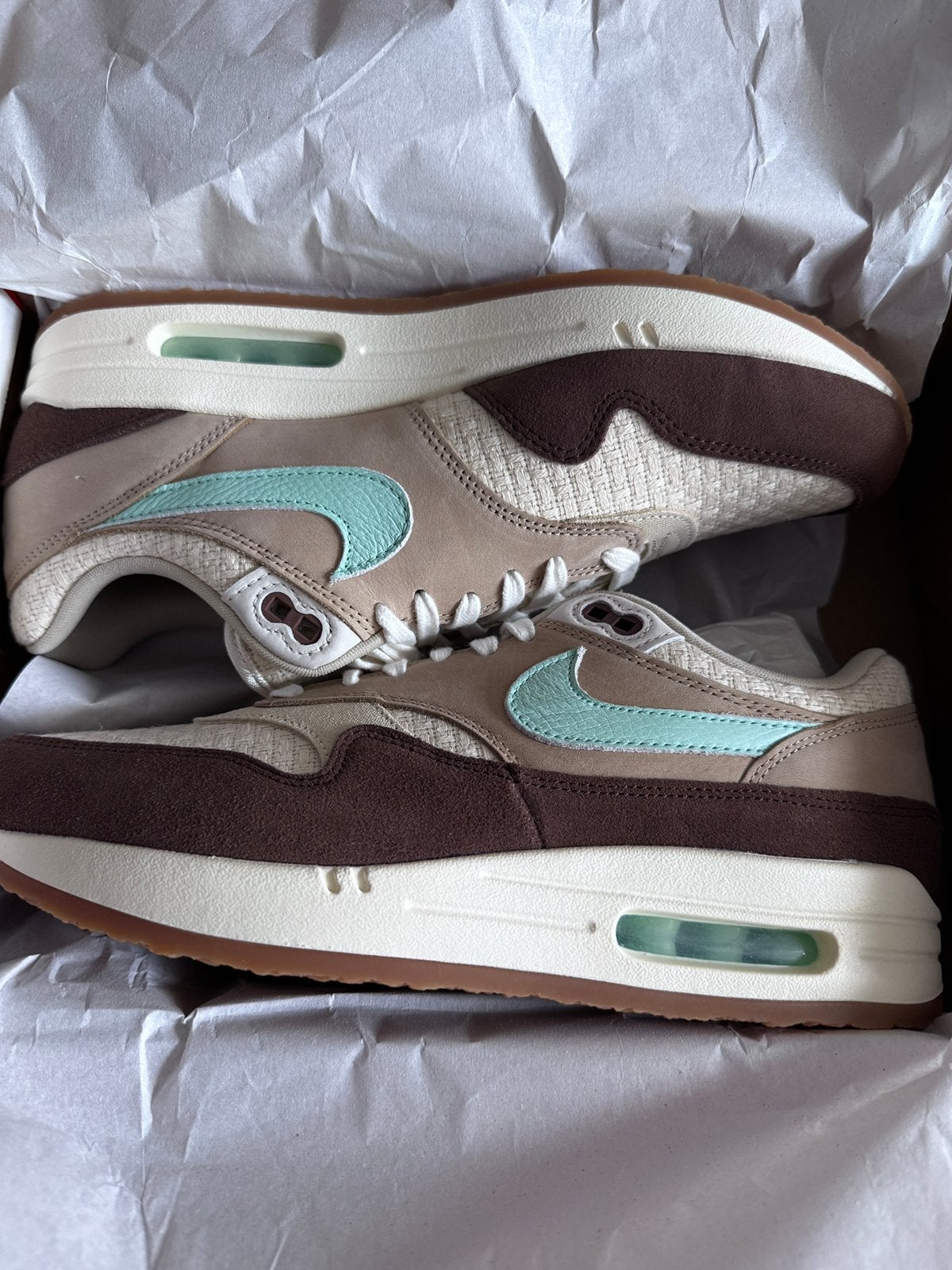 Air Max 1 Crepe Brown | 44, Bruin, Nieuw, Ophalen of Verzenden, Sneakers of Gympen