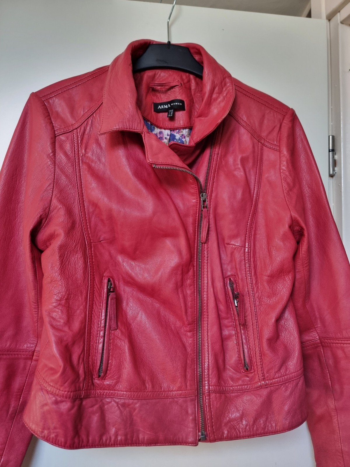 Arma Women leren jas rood - Maat 42 (L), Kleding | Dames, Ophalen