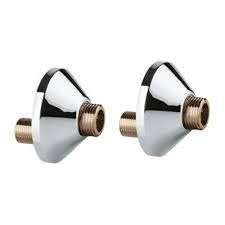 GROHE S koppeling met rozet per paar 1/2 x 3/4 chroom, Doe-het-zelf en Verbouw, Ophalen, Nieuw, Chroom, Kraan