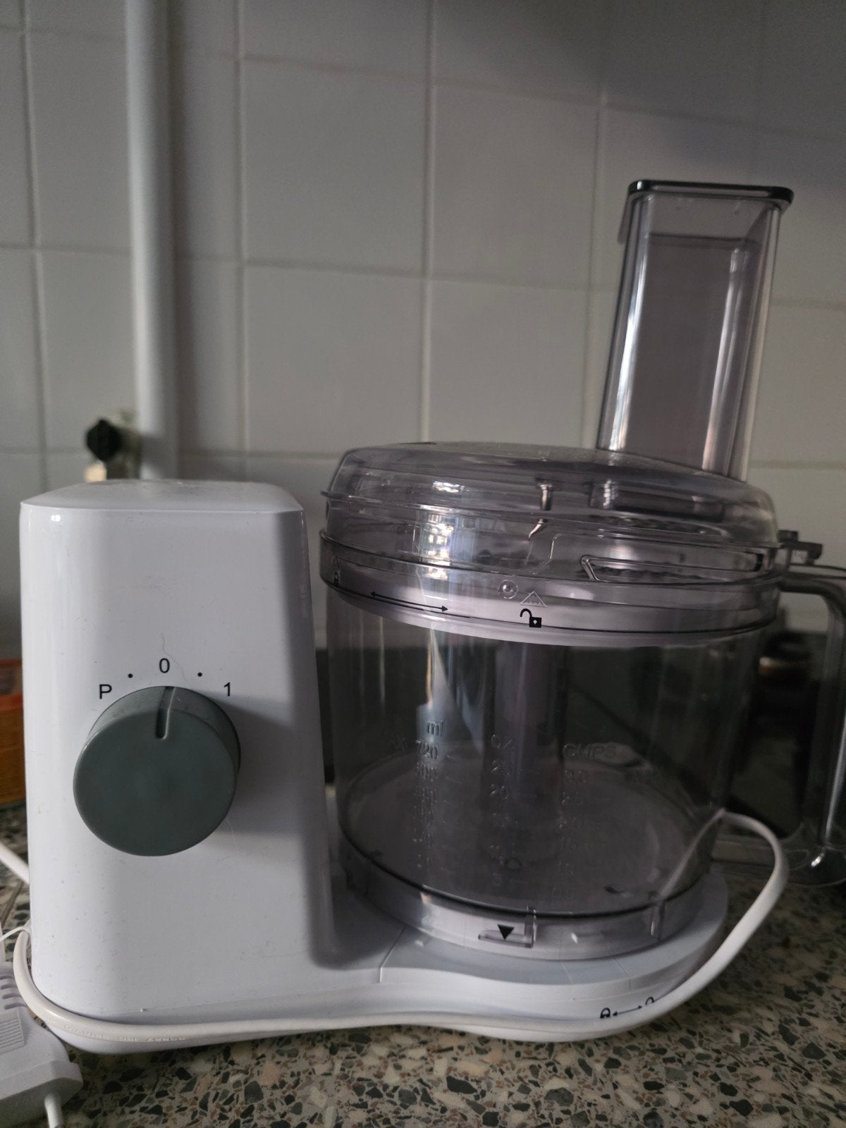 Keukenmachine - Wit, 2 tot 3 liter, Ophalen of Verzenden, Gebruikt, 2 snelheden