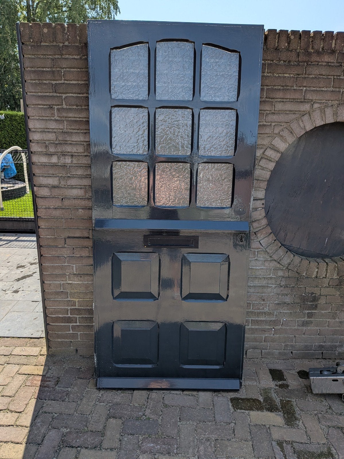 Voordeur 93 x 211,5 cm, hardhout, GRATIS, Ophalen, Gebruikt, 80 tot 100 cm, Buitendeur