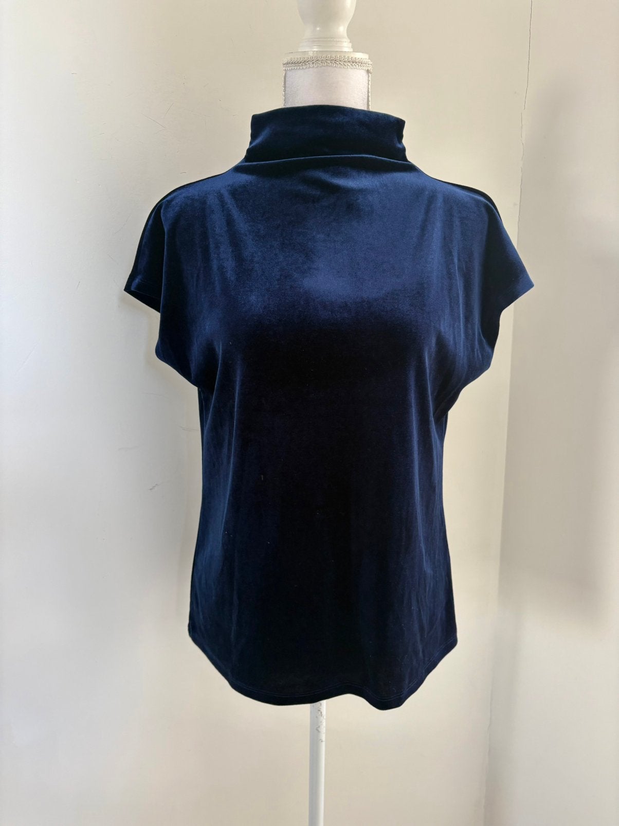 Looks new! Fluweelzacht Expresso shirt - maat S/36, Kleding | Dames, Blauw, Nieuw, Ophalen of Verzenden, Korte mouw