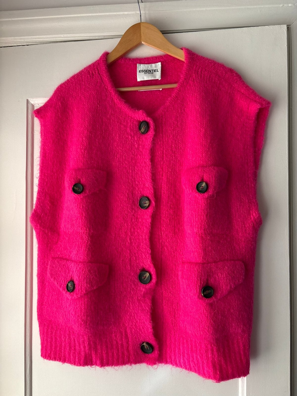 ZGAN Essentiel Antwerp roze mouwloos vest en zakken, Ophalen of Verzenden, Zo goed als nieuw, Maat 38/40 (M), Roze