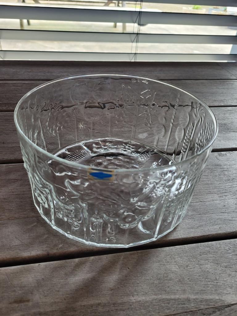 Iittala 'Flora' schaal - Helder glas, Oiva Toikka design, Ophalen