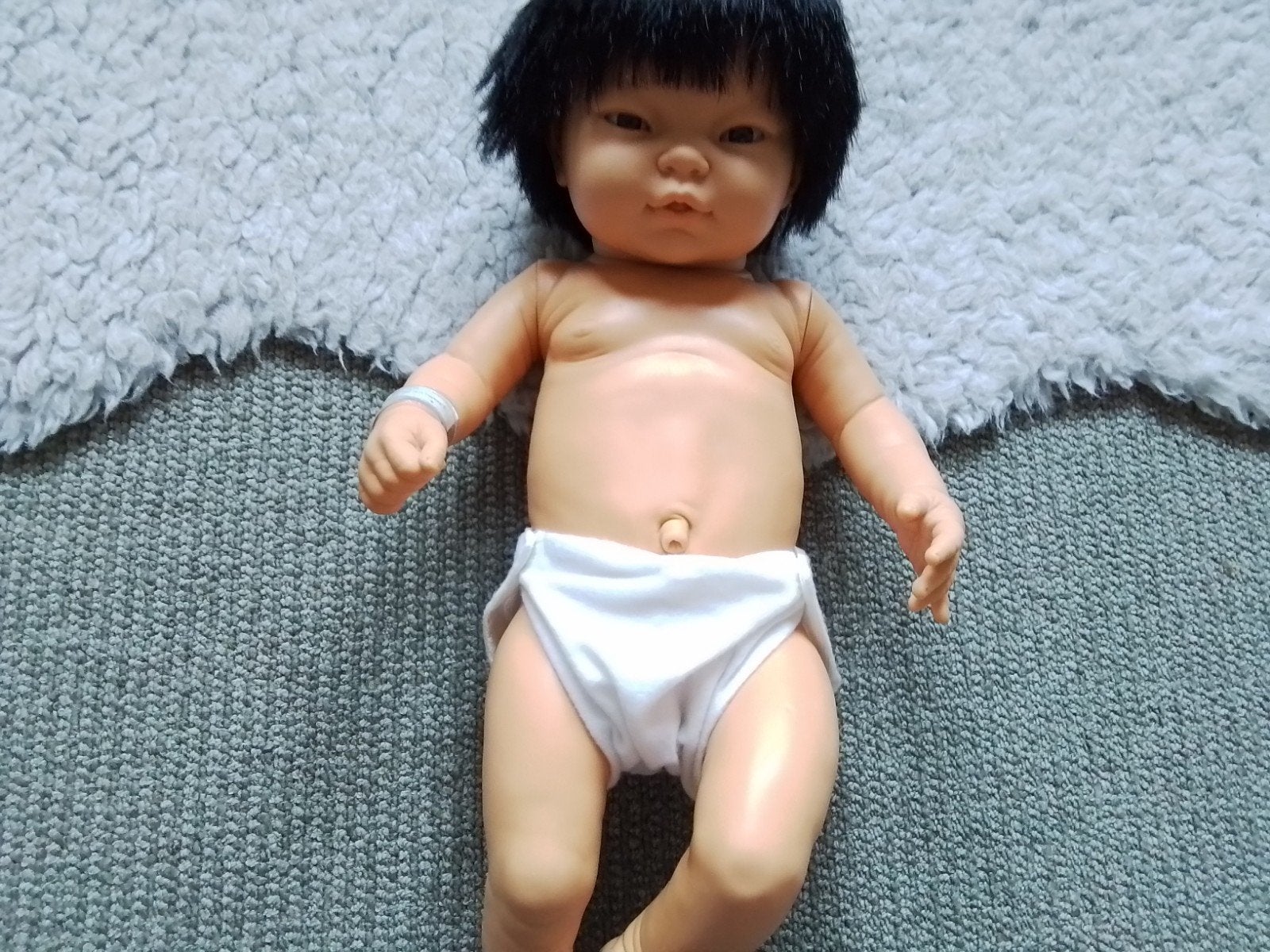Babypop met haar., Verzamelen, Poppen, Ophalen, Zo goed als nieuw, Pop