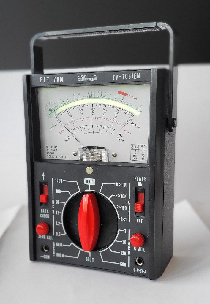 Vintage Yoshika TV-7081EM FET VOM Multimeter, Ophalen of Verzenden, Gebruikt, Multimeter